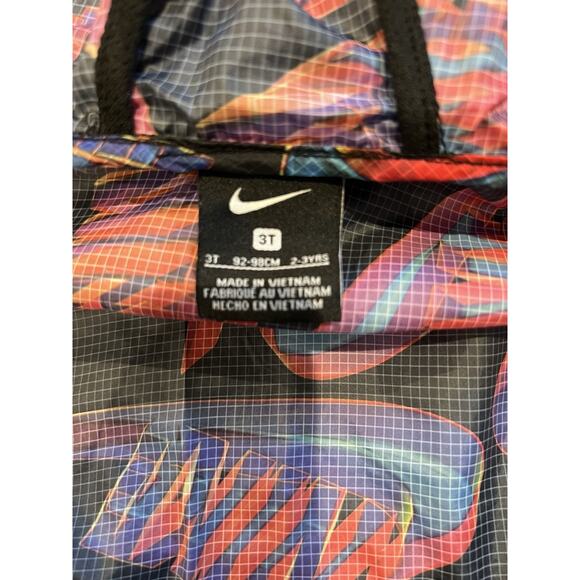 Nike Jacket Size 3T Lightweight Packable Retro Colorful Spring Kids Jacket - Picture 4 of 5